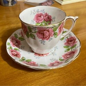 Floral Tea Cup and Saucer